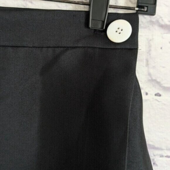 Lee Mathews Penny Mini Skirt 0 NEW Black Technical-Canvas Wrap Retro Designer - Picture 4 of 9